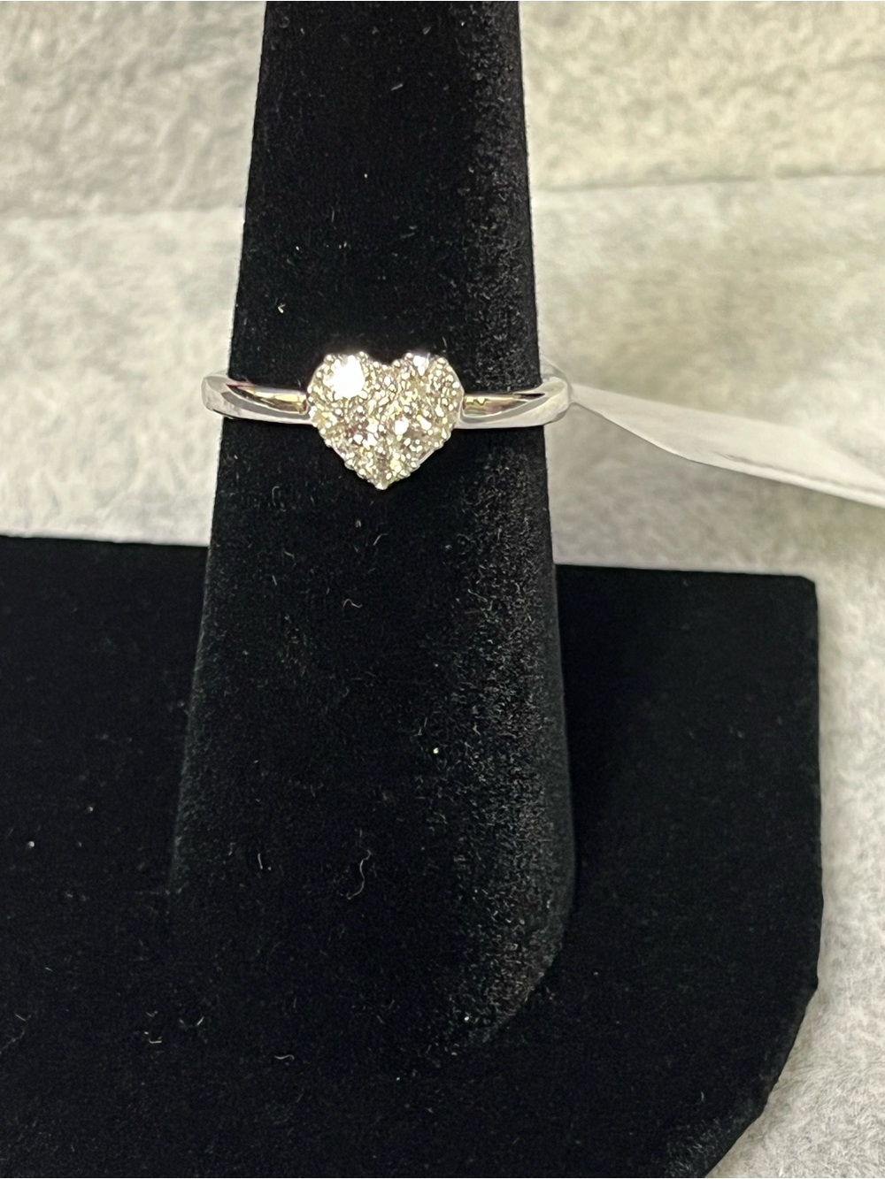 NWT .33 CTW Lab Grown Diamond Heart Ring Sterling Silver 925